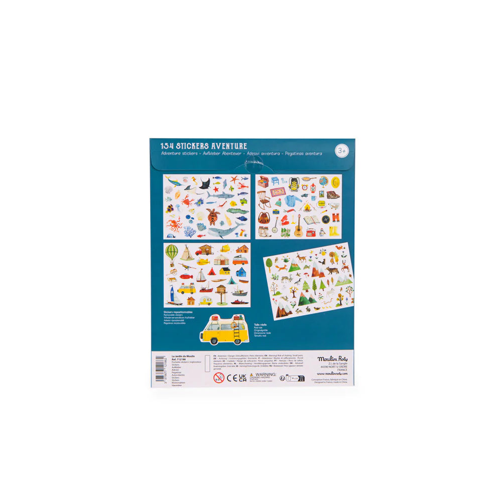 Repositionable stickers, Adventure (154 pcs)