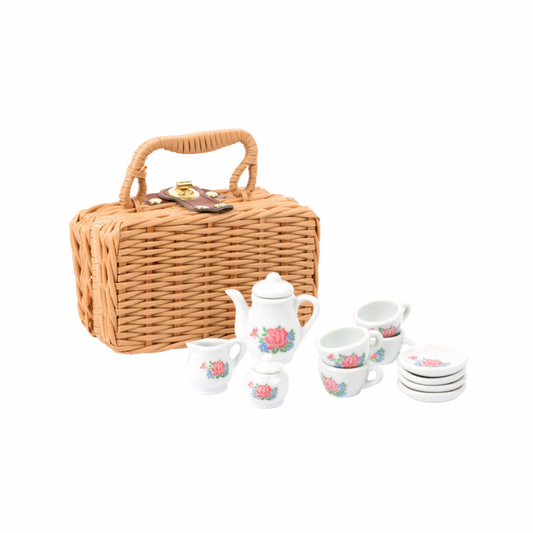 Porcelain Coffee Set in a Case, Small foot