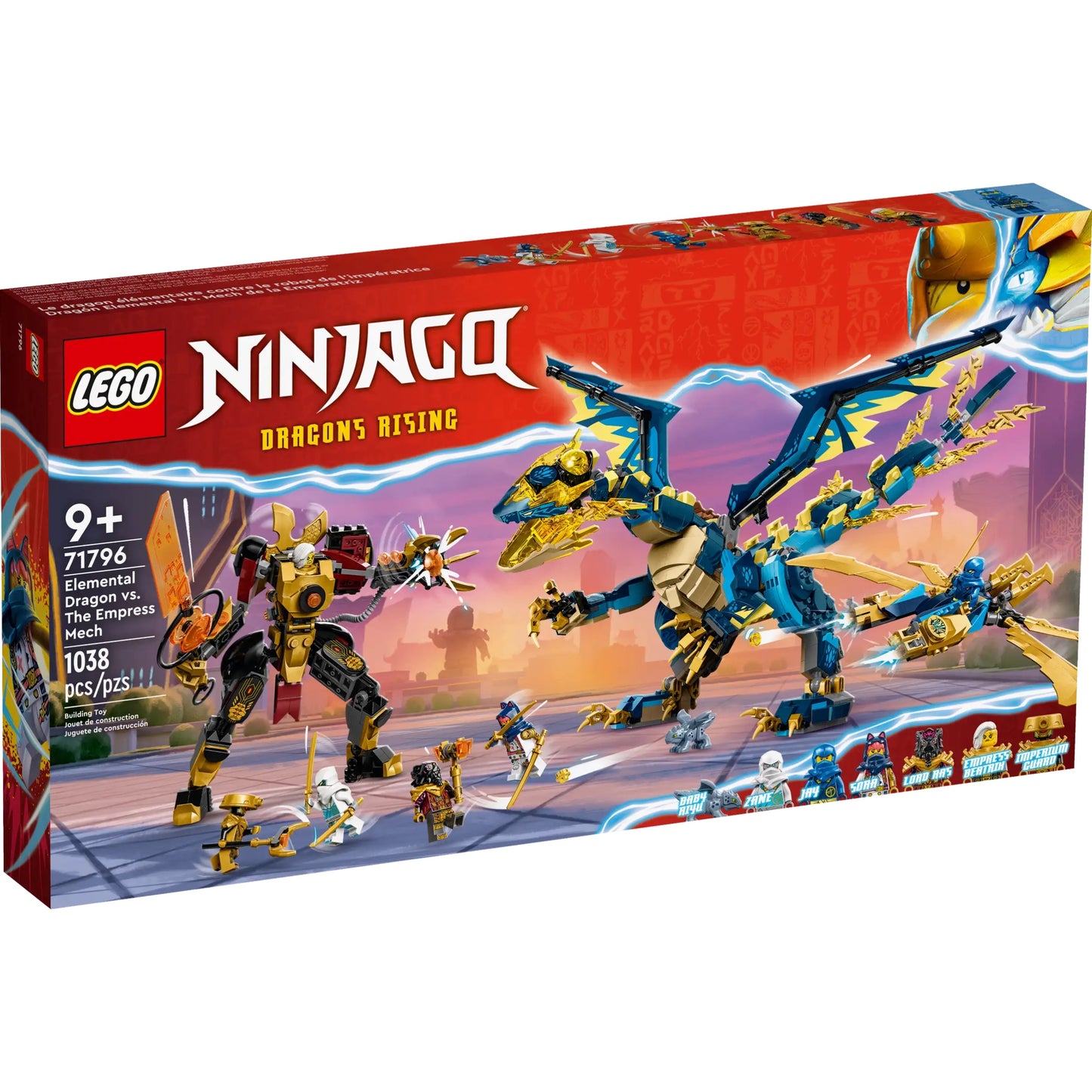 LEGO NINJAGO® Dragons Rising TV series with Elemental Dragon vs. The Empress Mech 71796