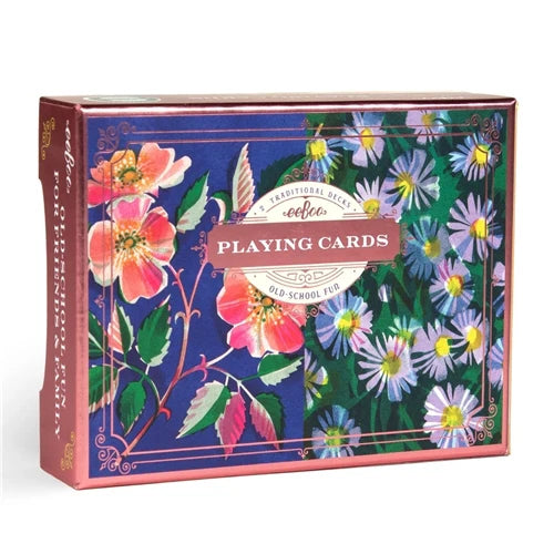 EEBOO ECO PLAYING CARDS ROSES & ASTERS