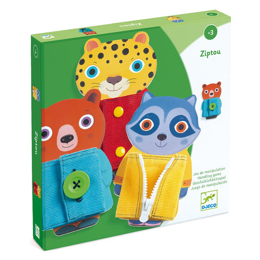 Djeco Educational wooden games - Early learning Ziptou