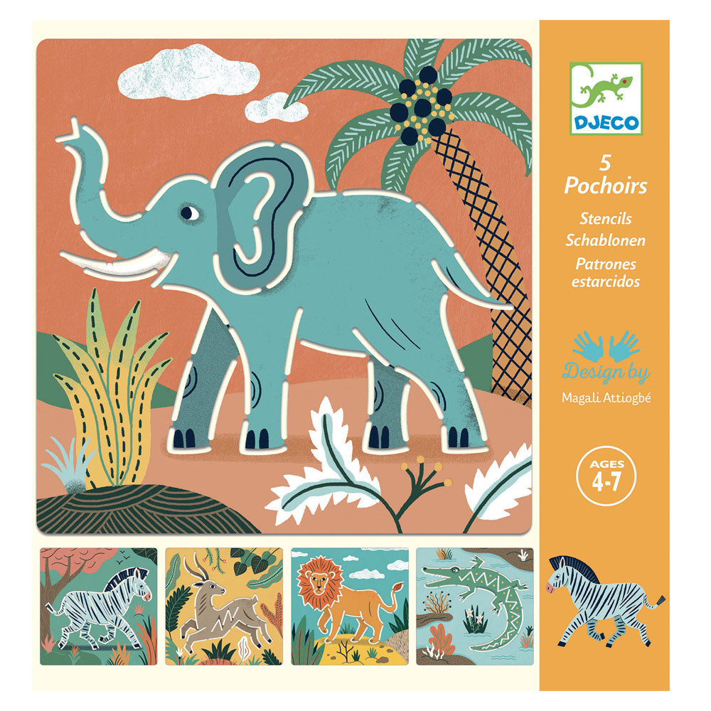 Djeco Wild animals templates