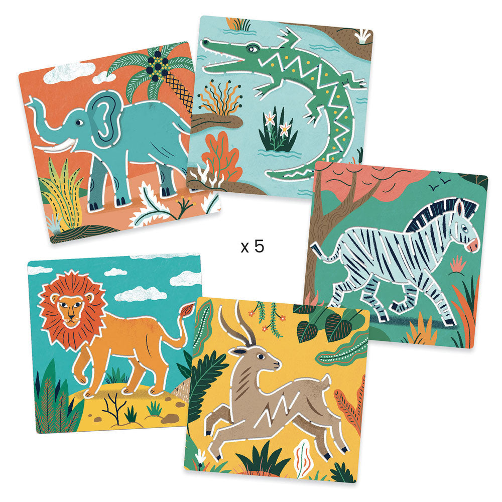 Djeco Wild animals templates