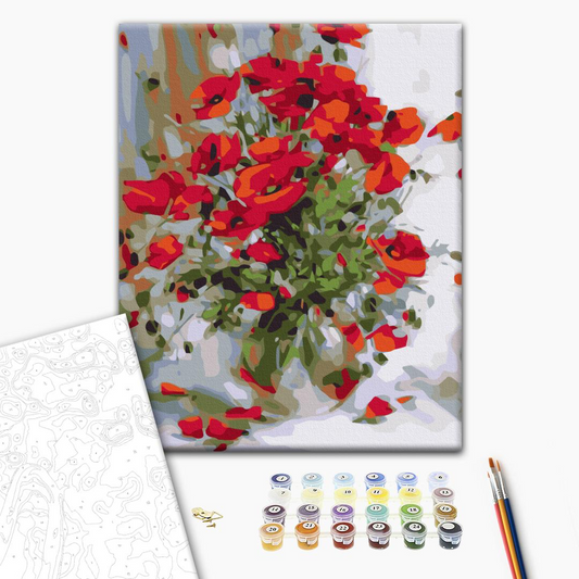 Oil Poppies Paint By Numbers, Brushme