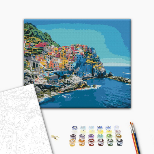 Mediterranean Coast Paint by Numbers, Brushme