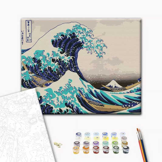 The Great Wave off Kanagawa by Hokusai Paint by Numbers, Brushme