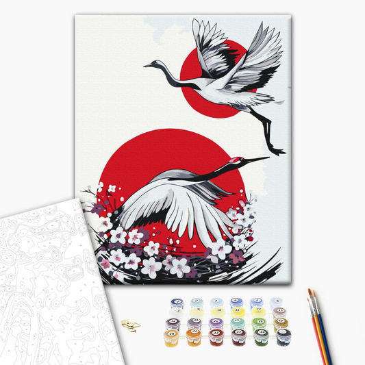 Japanese Crane by Yana Biluhina Paint by Numbers, Brushme