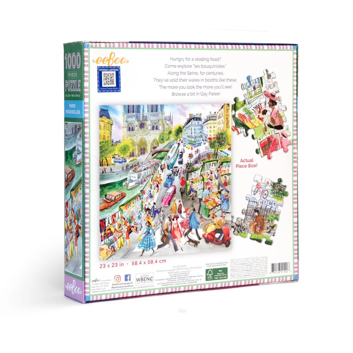 EEBOO PUZZLE 1000 PARIS BOOKSELLER