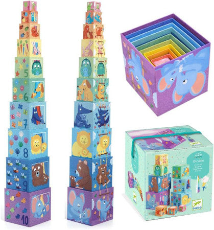 Rainbow Stacking Blocks, Djeco