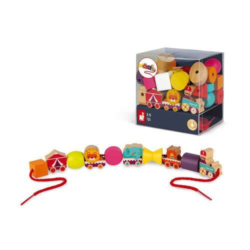 Stringable Circus-Themed Beads (wood)