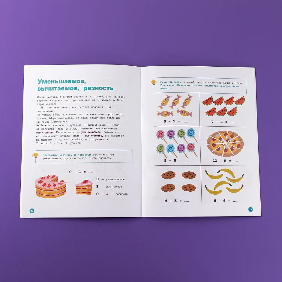 Educational Book for Kids 7+: Mira And Gosha Learn To Count Together (RU), Alpina.Deti