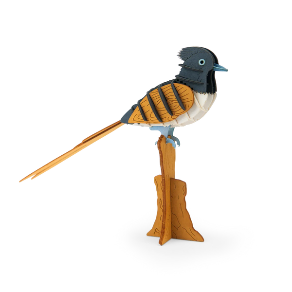 Indian Paradise Flycatcher 3D Puzzle for 3+: Tout Autour du Monde, Moulin Roty