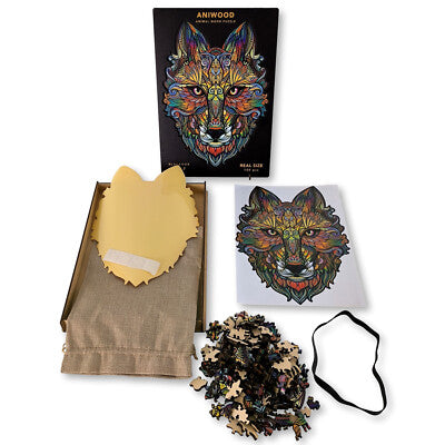 Wolf: 150 Pieces, Wooden Puzzle for Kids 8+