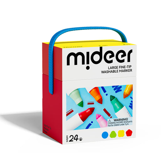 Large Fine-Tip Washable Marker - 24 Colors, Mideer