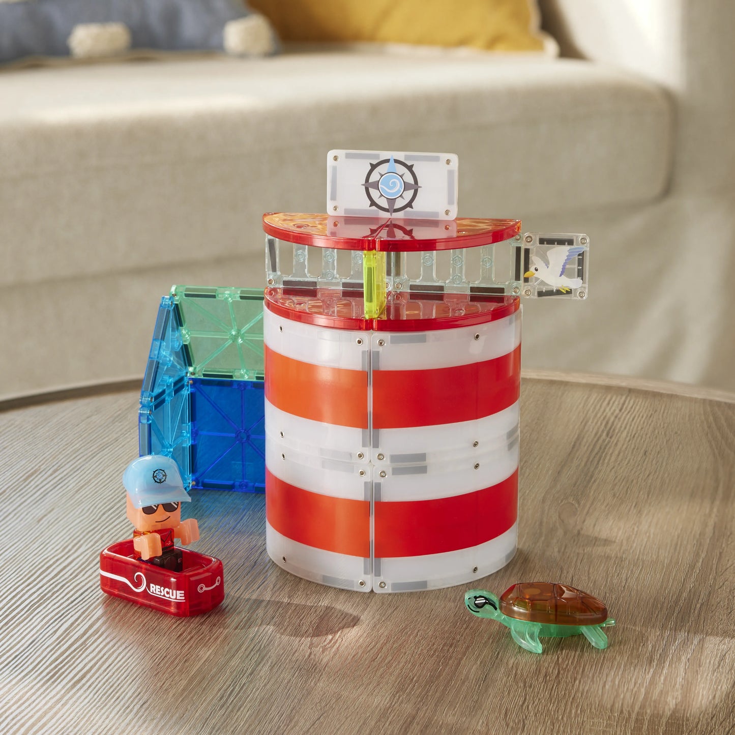 Magnetic Building Set 26-Piece: Lighthouse Rescue, Magna-Tiles