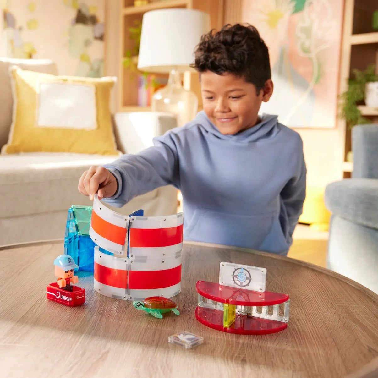Magnetic Building Set 26-Piece: Lighthouse Rescue, Magna-Tiles