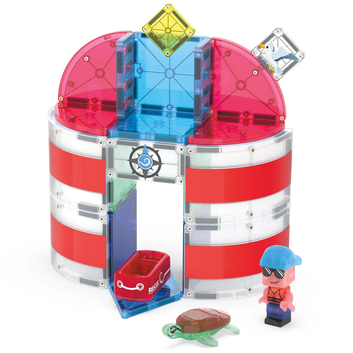 Magnetic Building Set 26-Piece: Lighthouse Rescue, Magna-Tiles