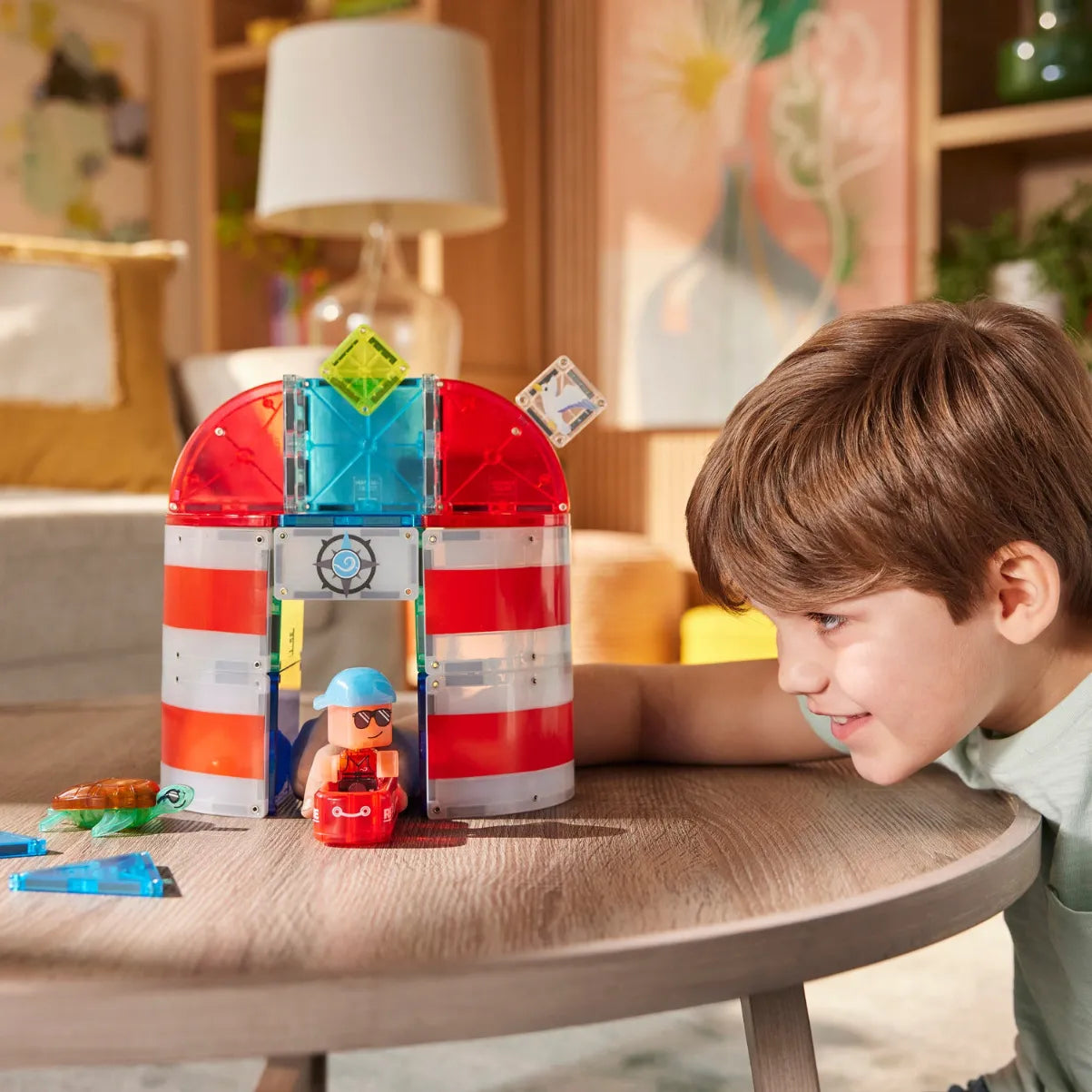 Magnetic Building Set 26-Piece: Lighthouse Rescue, Magna-Tiles