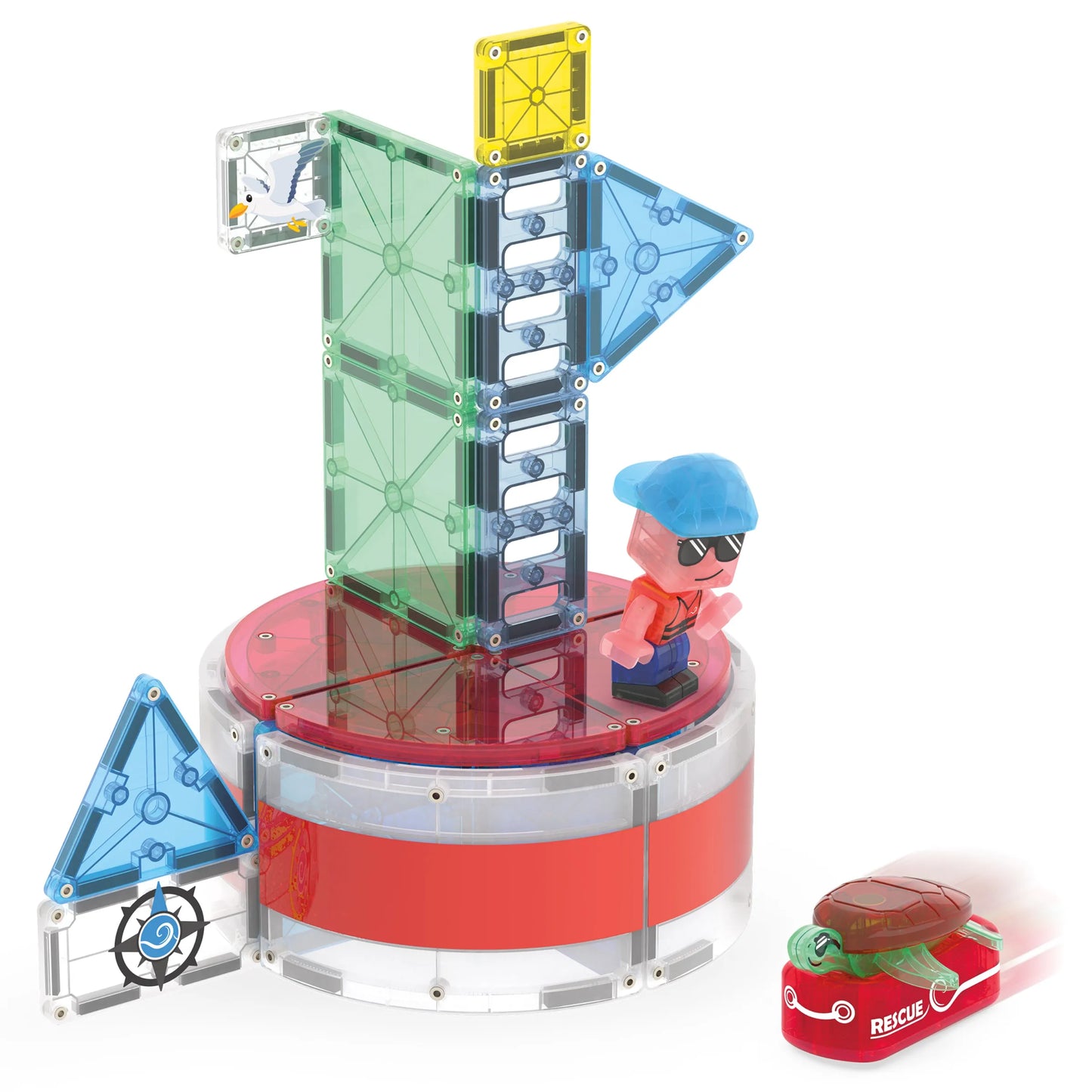 Magnetic Building Set 26-Piece: Lighthouse Rescue, Magna-Tiles