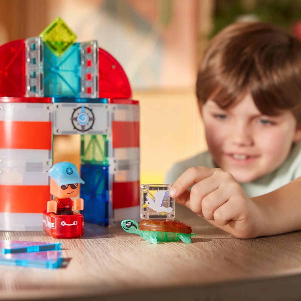 Magnetic Building Set 26-Piece: Lighthouse Rescue, Magna-Tiles
