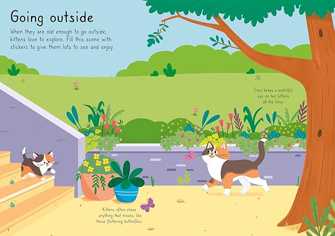 Little First Stickers Cats And Kittens, Usborne