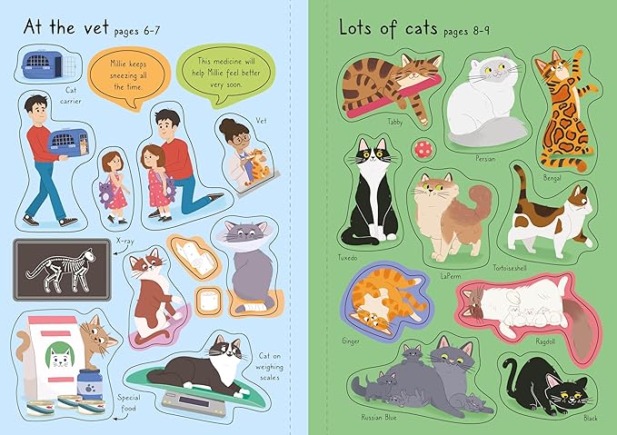 Little First Stickers Cats And Kittens, Usborne