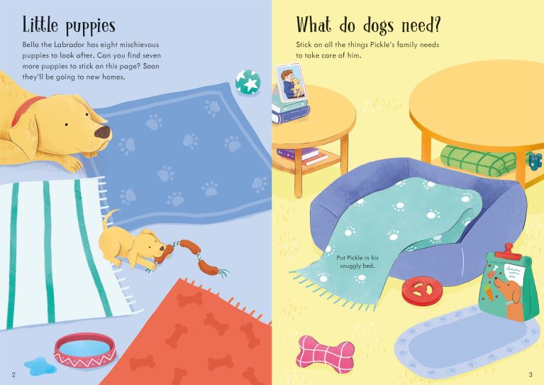 Little First Stickers Dogs And Puppies, Usborne
