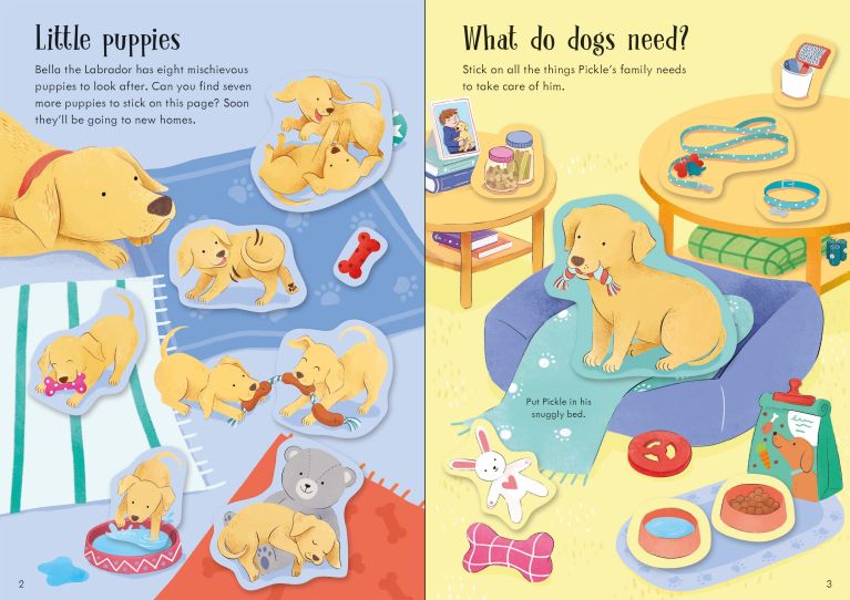 Little First Stickers Dogs And Puppies, Usborne