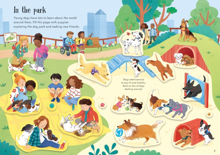 Little First Stickers Dogs And Puppies, Usborne
