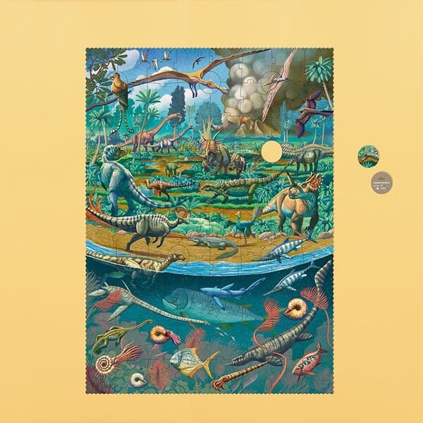 Look and Learn Puzzle 100 pcs: Age of Dinosaurs, LONDJI