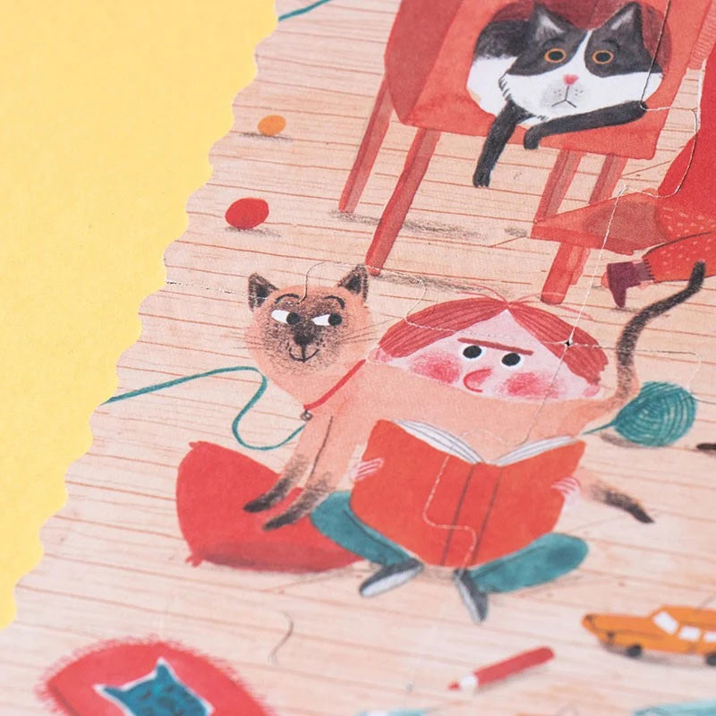 Cats & Dogs: 24 Pieces, Reversible Pocket Puzzle for Kids 1+