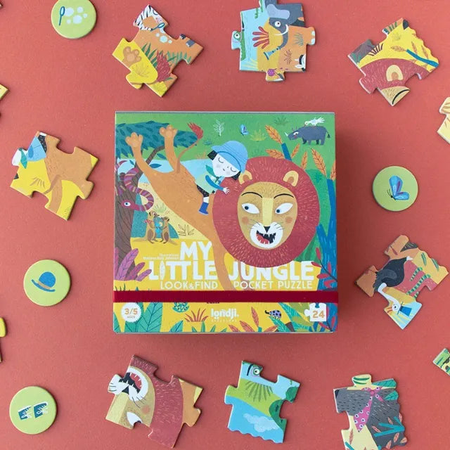My Little Jungle: 24 Pieces, Look & Find First Pocket Puzzle for Kids 1+
