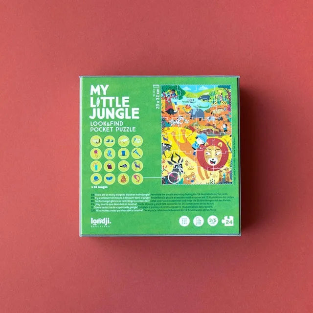 My Little Jungle: 24 Pieces, Look & Find First Pocket Puzzle for Kids 1+