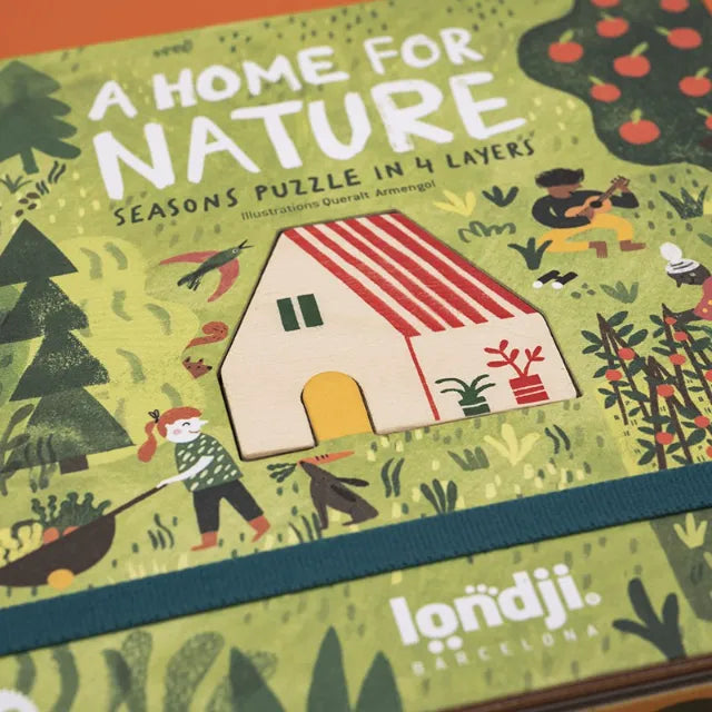 A Home for Nature: 4 Puzzles x 10 Pieces, First Puzzle Set for Kids 1+