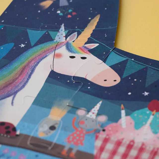 Happy Birthday Unicorn, First Puzzle Set for Kids 2+