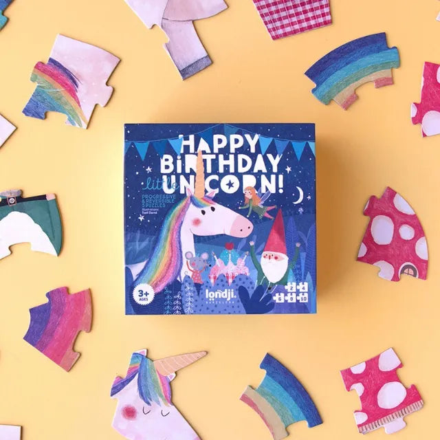 Happy Birthday Unicorn, First Puzzle Set for Kids 2+