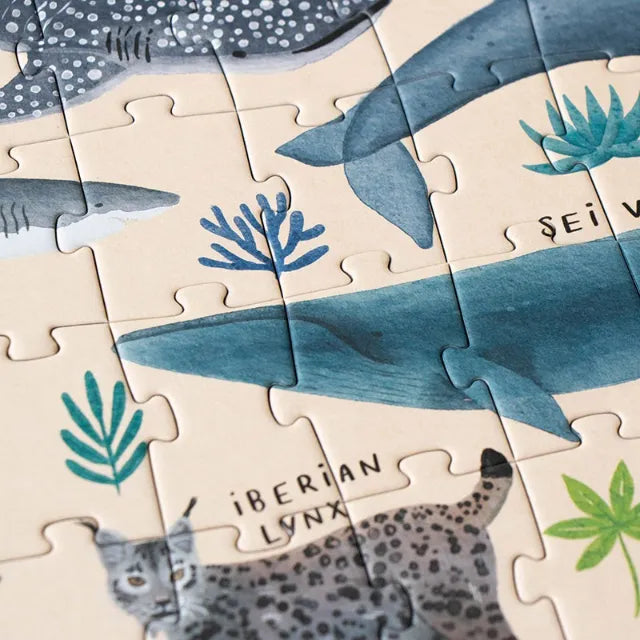 Life-Threatened Animals in the World: 200 Pieces, Puzzle