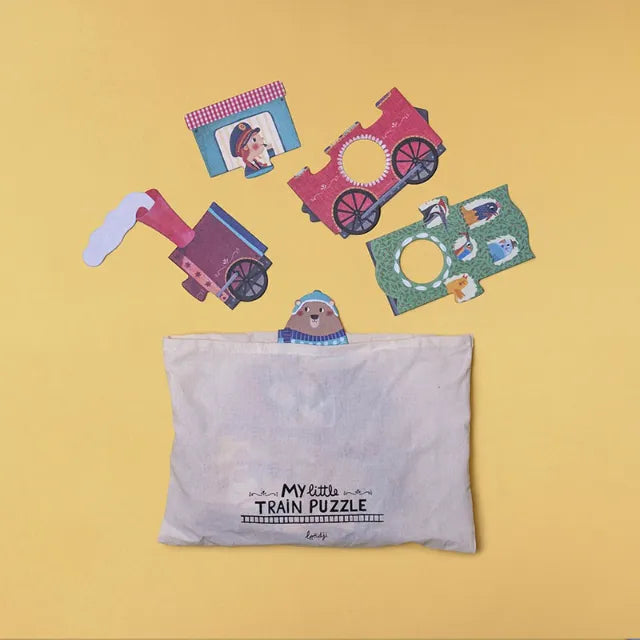 My Little Train: 10 Puzzles x 3 Pieces, First Puzzle Set for Kids 2+
