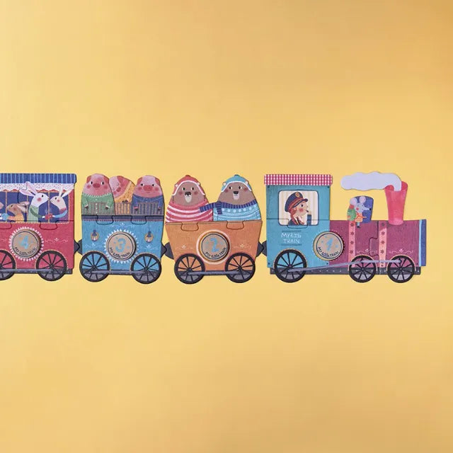 My Little Train: 10 Puzzles x 3 Pieces, First Puzzle Set for Kids 2+