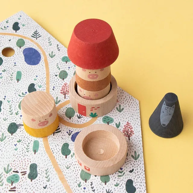 Wooden toys: My three little pigs, LONDJI