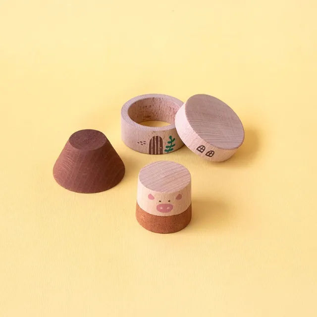 My Three Little Pigs, Wooden Toy for Kids 2+