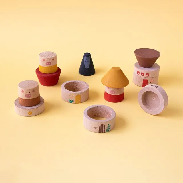 My Three Little Pigs, Wooden Toy for Kids 2+