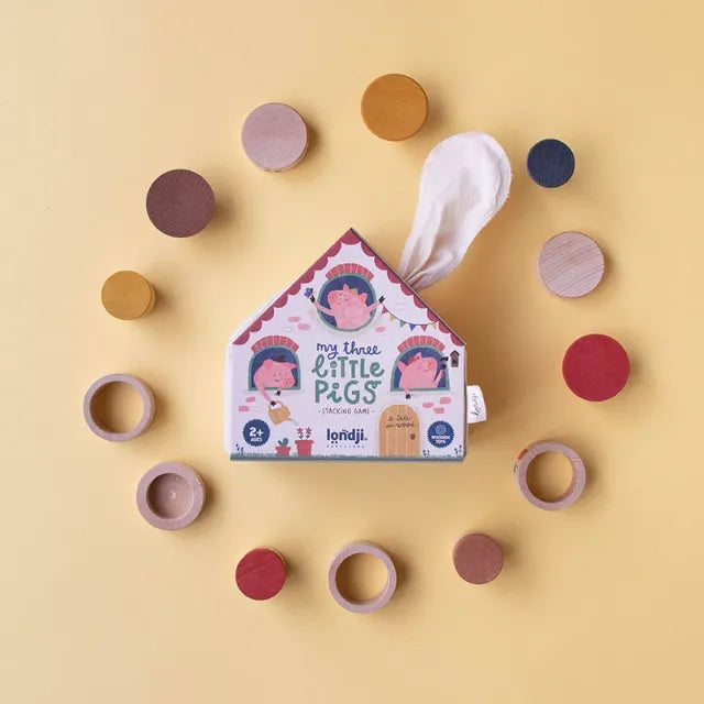 My Three Little Pigs, Wooden Toy for Kids 2+