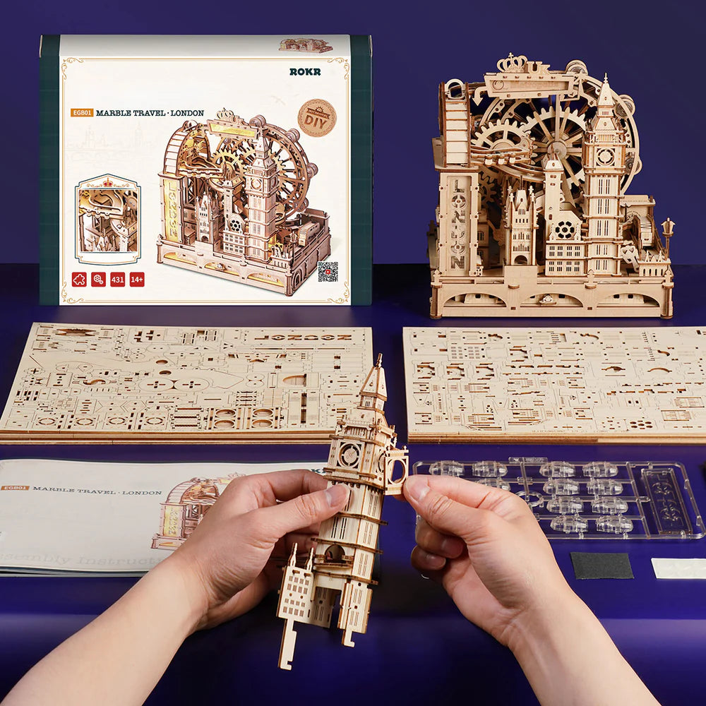 Wooden 3D Puzzle: London Marble Run EGB01, ROKR