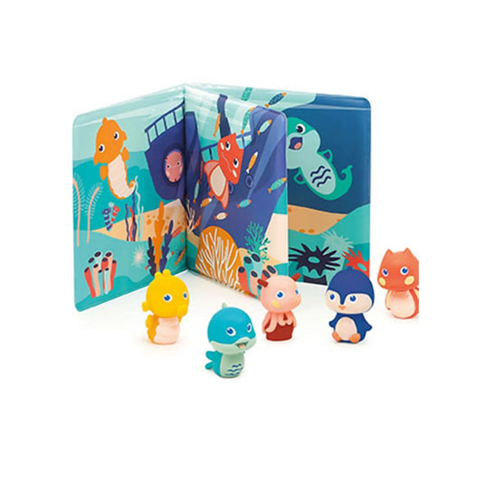 Sea Animals, Bath Book with Finger Puppets, For Babies