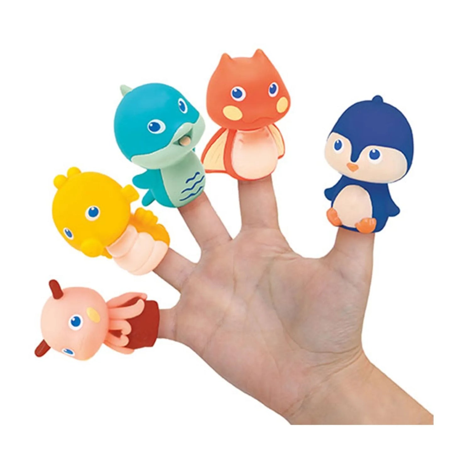 Sea Animals, Bath Book with Finger Puppets, For Babies