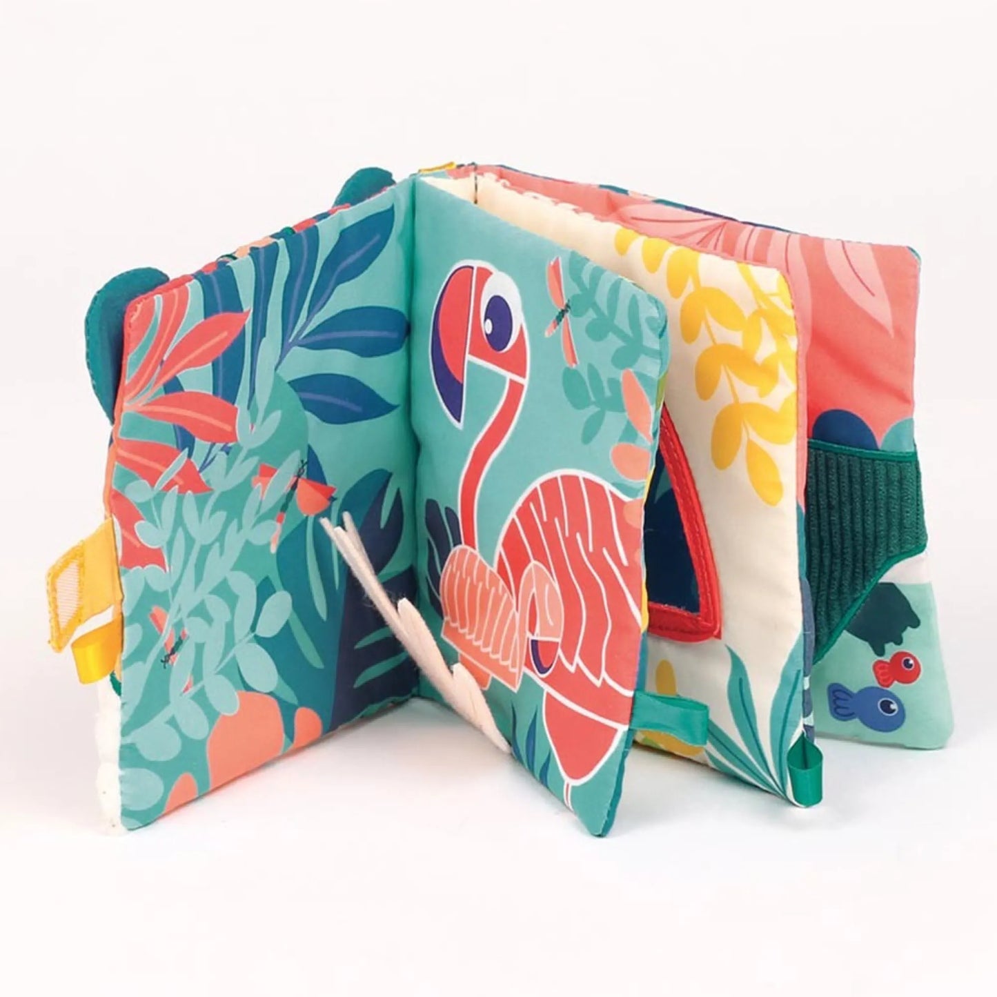 Jungle, Soft Fabric Book, For Babies, 7 Sensory Activities