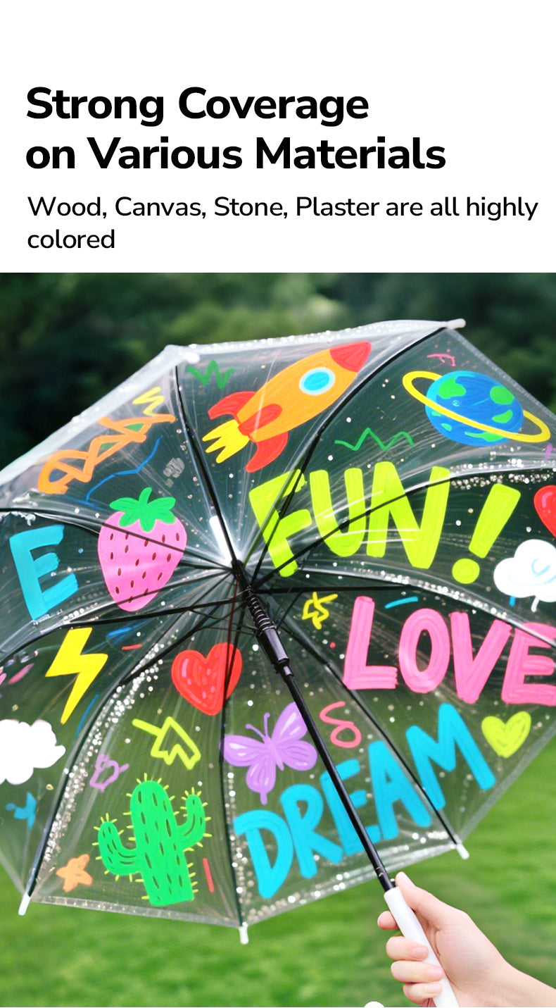 2-In-1 Acrylic Markers 16 Colors, Mideer