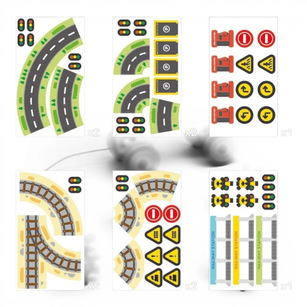 Adhesive Road Tape Play Set for Kids 3+, Mideer