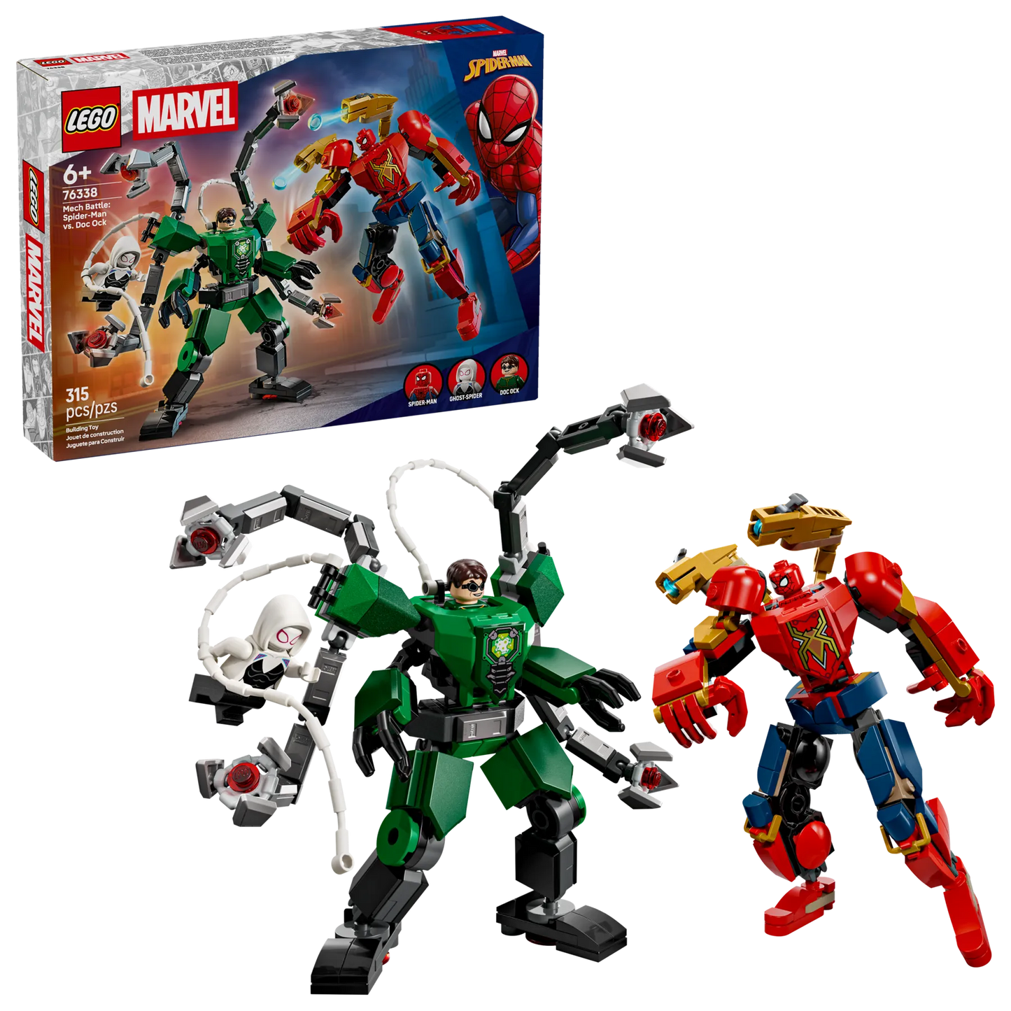 Mech Battle: Spider-Man vs. Doc Ock 76338, Lego Marvel